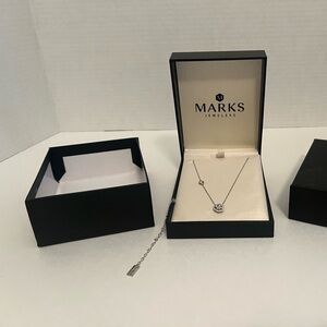 Enchanted Disney Fine Jewelry Belle's Diamond Rose/ Citrine Ster Silver necklace